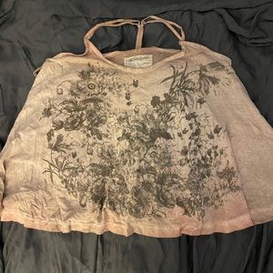 All Saints T shirt Boho style adjustable straps (bra like) tea pink colour